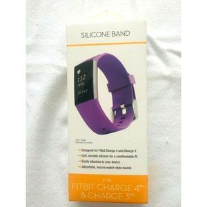 WITHit Silicone Band for Fitbit Charge 4 & Charge 3 PURPLE New in Box PA018